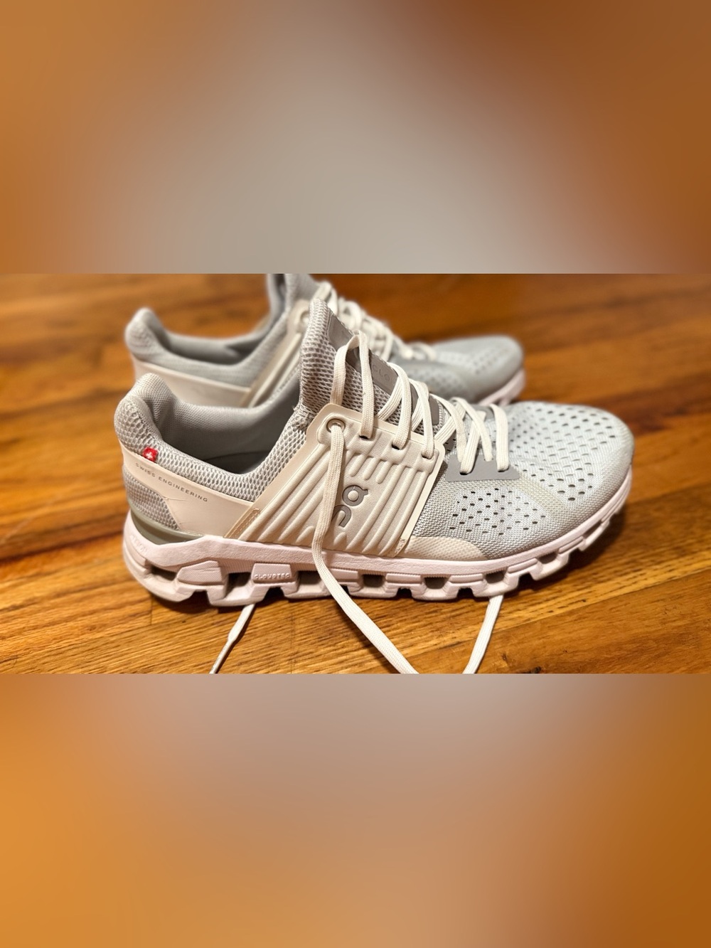 On Running Cloudswift Mesh Sneakers - Light Gray/Beige
